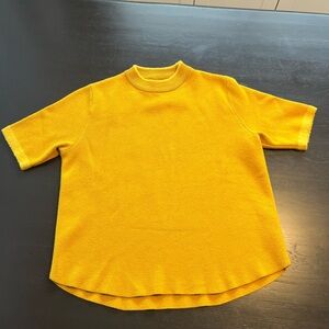 Zara Mustard Gold Knit Top Size small